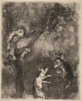 The Wolf Pleading against the Fox before the Monkey, Marc Chagall, 1927/1930