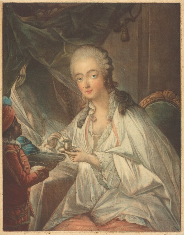 Jeanne Bécu, Comtesse Du Barry, Being Offered a Cup of Coffee by Zamor
