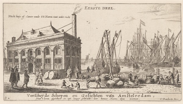 View of the Port of Amsterdam with the Office of the Water Authority (Title Page)