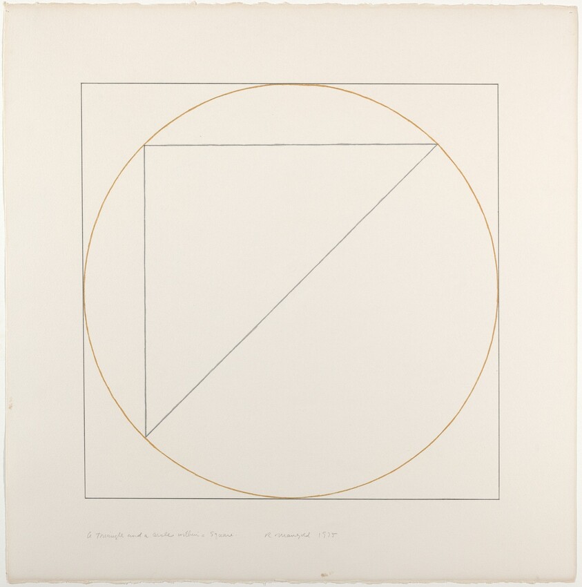 A Triangle and a Circle within a Square