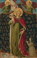 Saint Ursula with Two Angels and Donor, Benozzo Gozzoli, c. 1455/1460