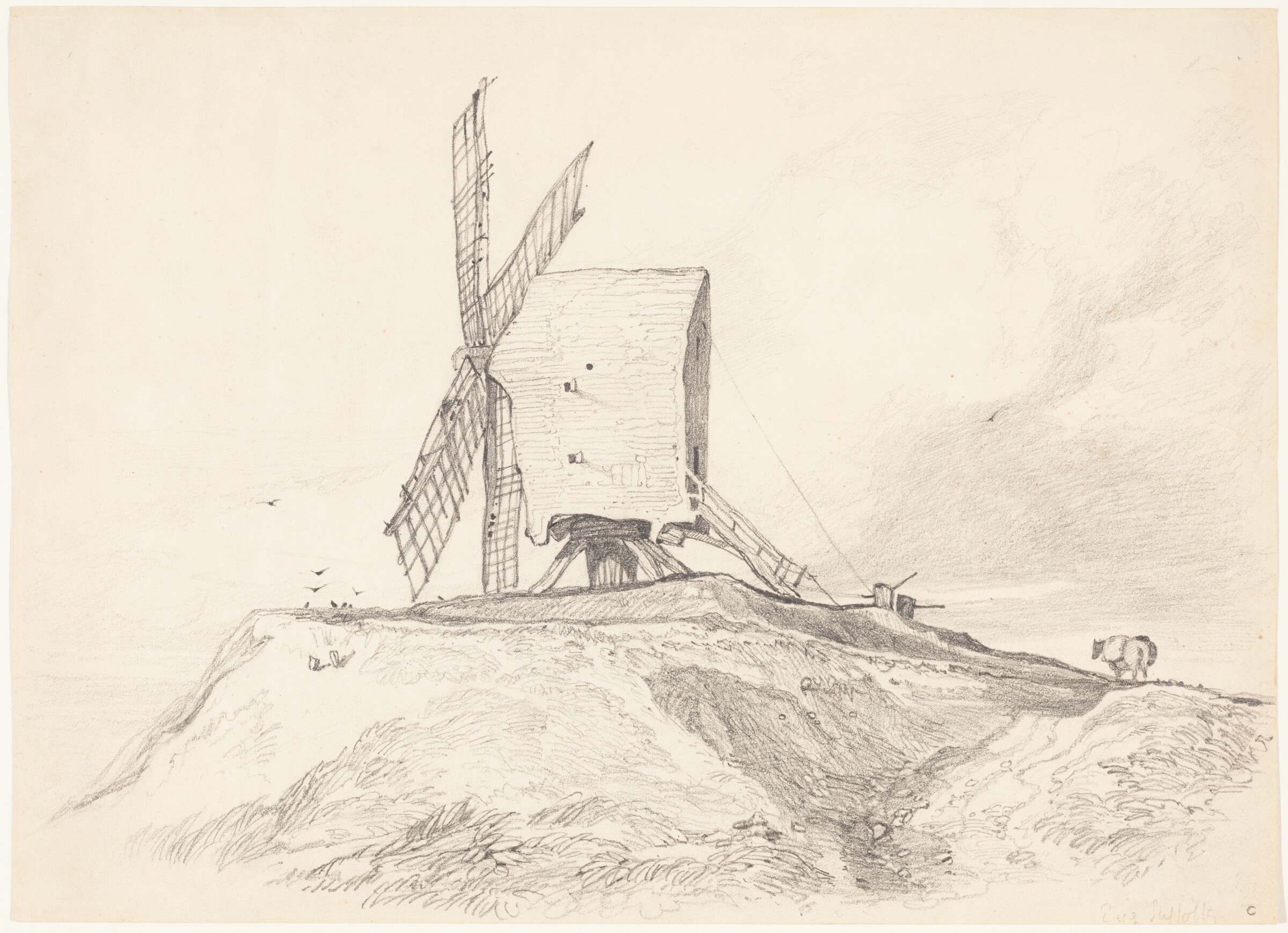 Eye Mill in Suffolk, Attributed to John Sell Cotman