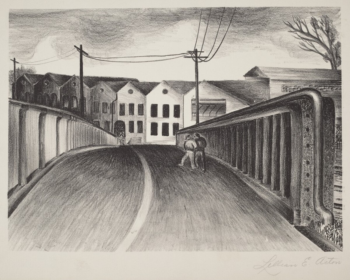 Untitled (Two Men on Bridge)