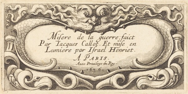 Title Page for Callot's "The Small Miseries of War"