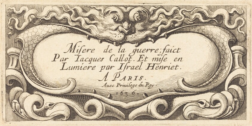 Title Page for Callot's "The Small Miseries of War"
