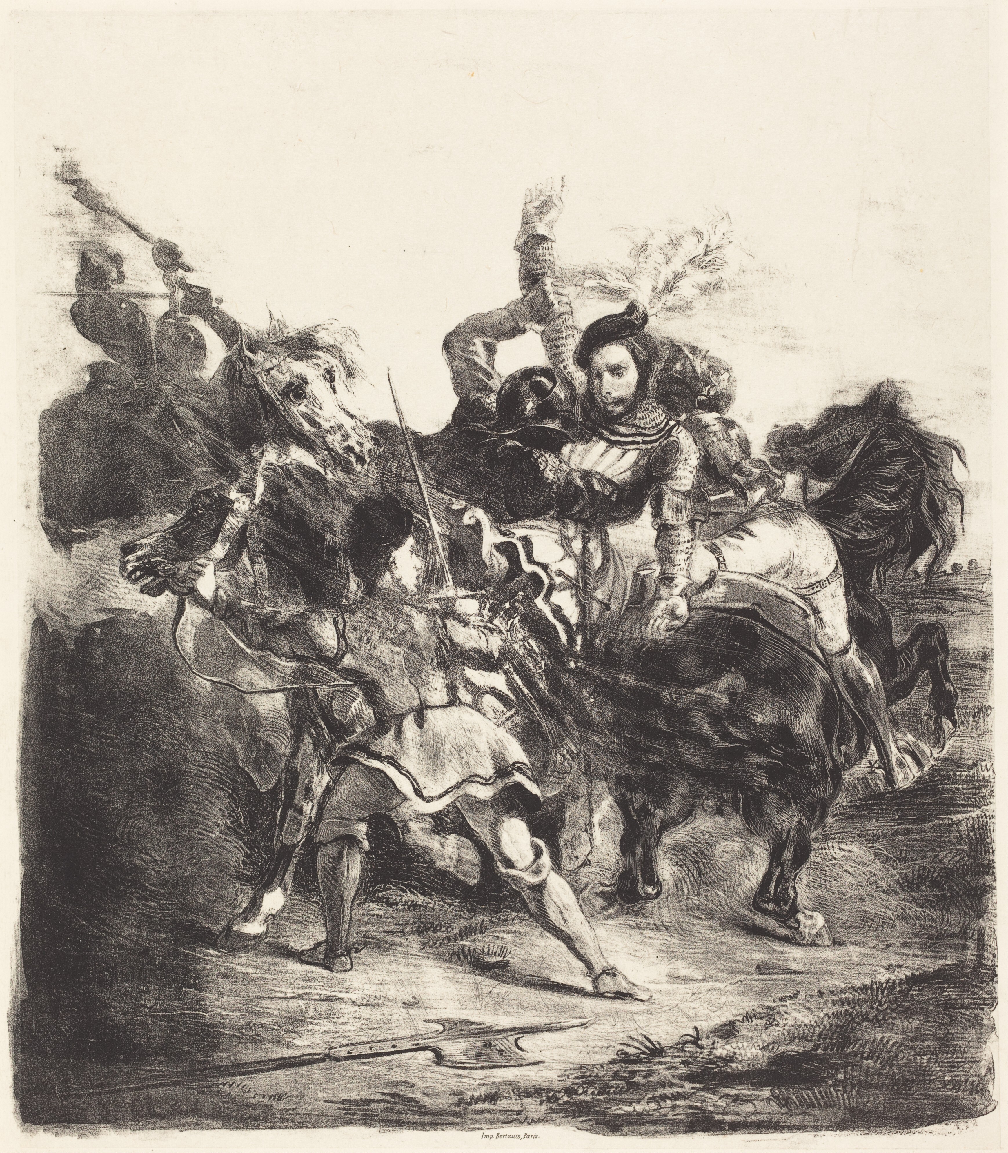 Tiger and Snake by Eugène Delacroix