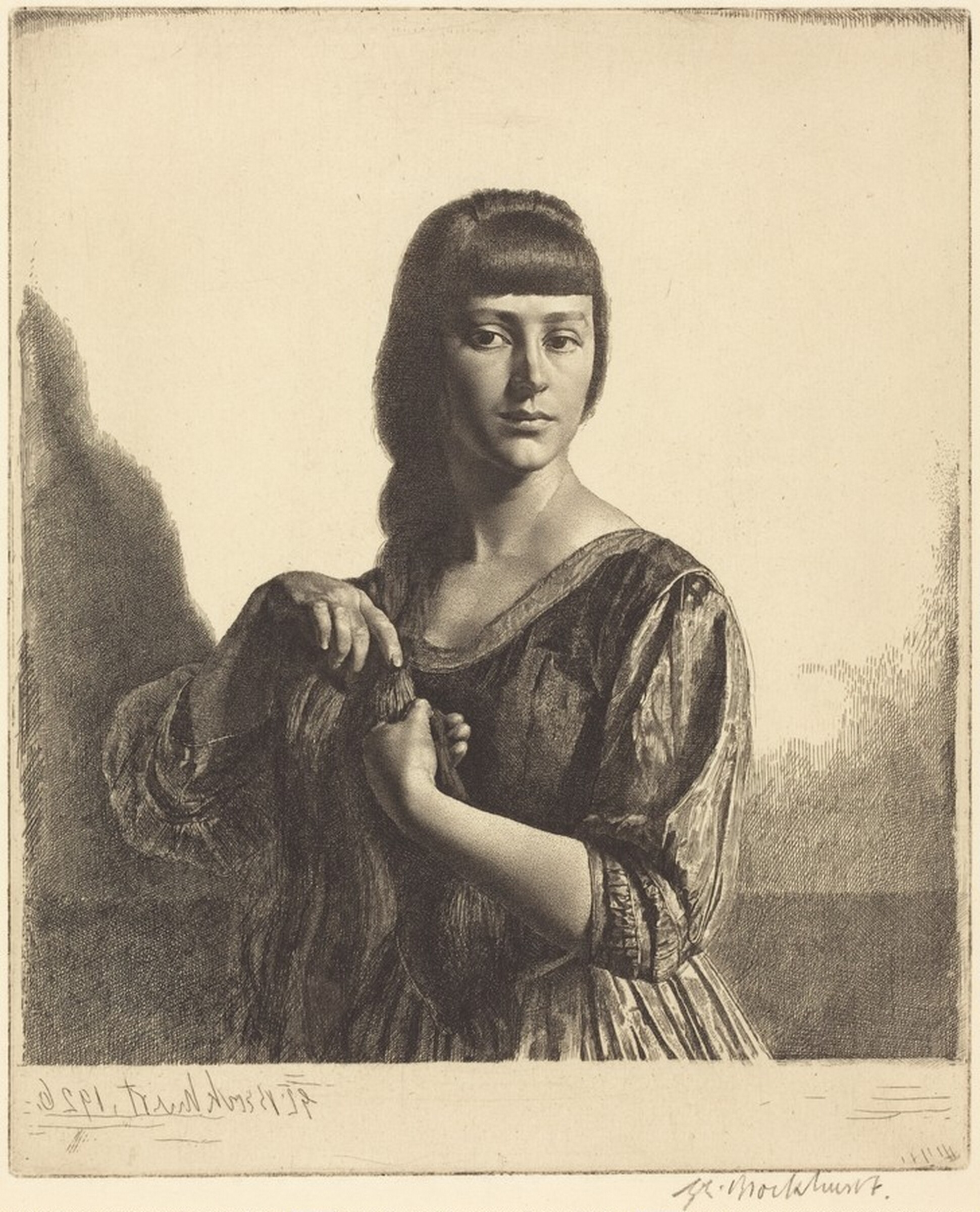La Tresse, Gerald Leslie Brockhurst, 1926