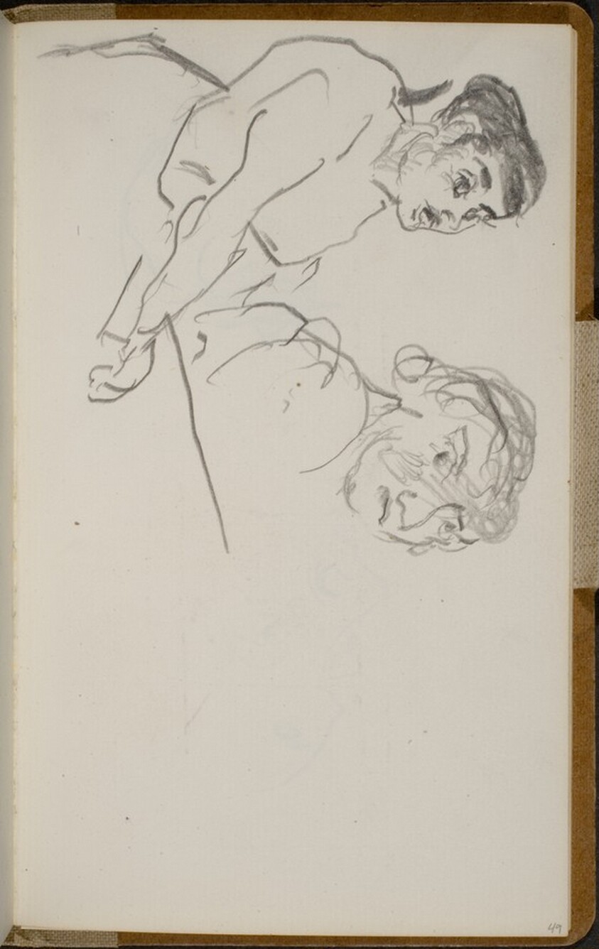 Zwei Frauen, die linke singend,(Two Women, the Left One Singing) [p. 49]