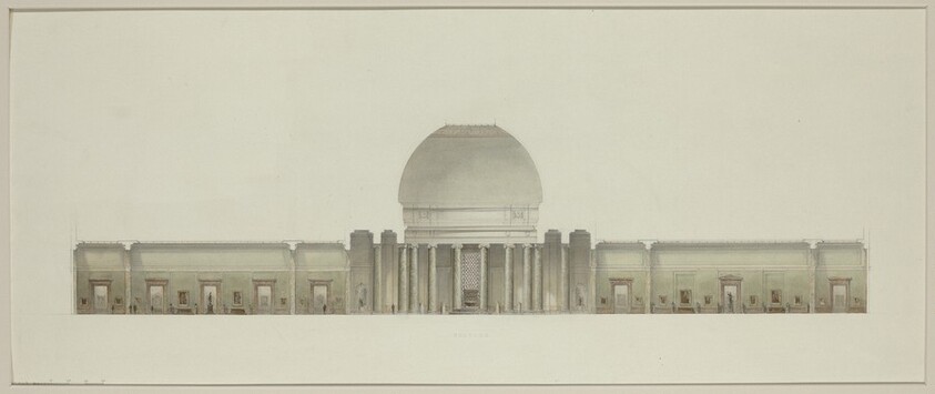 Early Study: Section Through Rotunda and Central Galleries