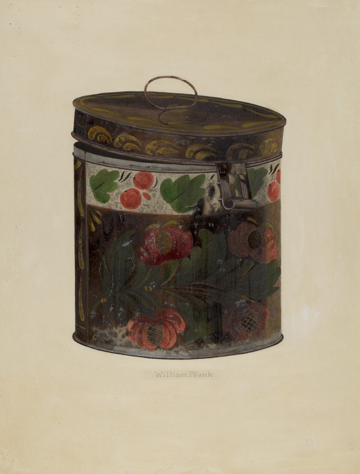 Toleware Tin Cannister