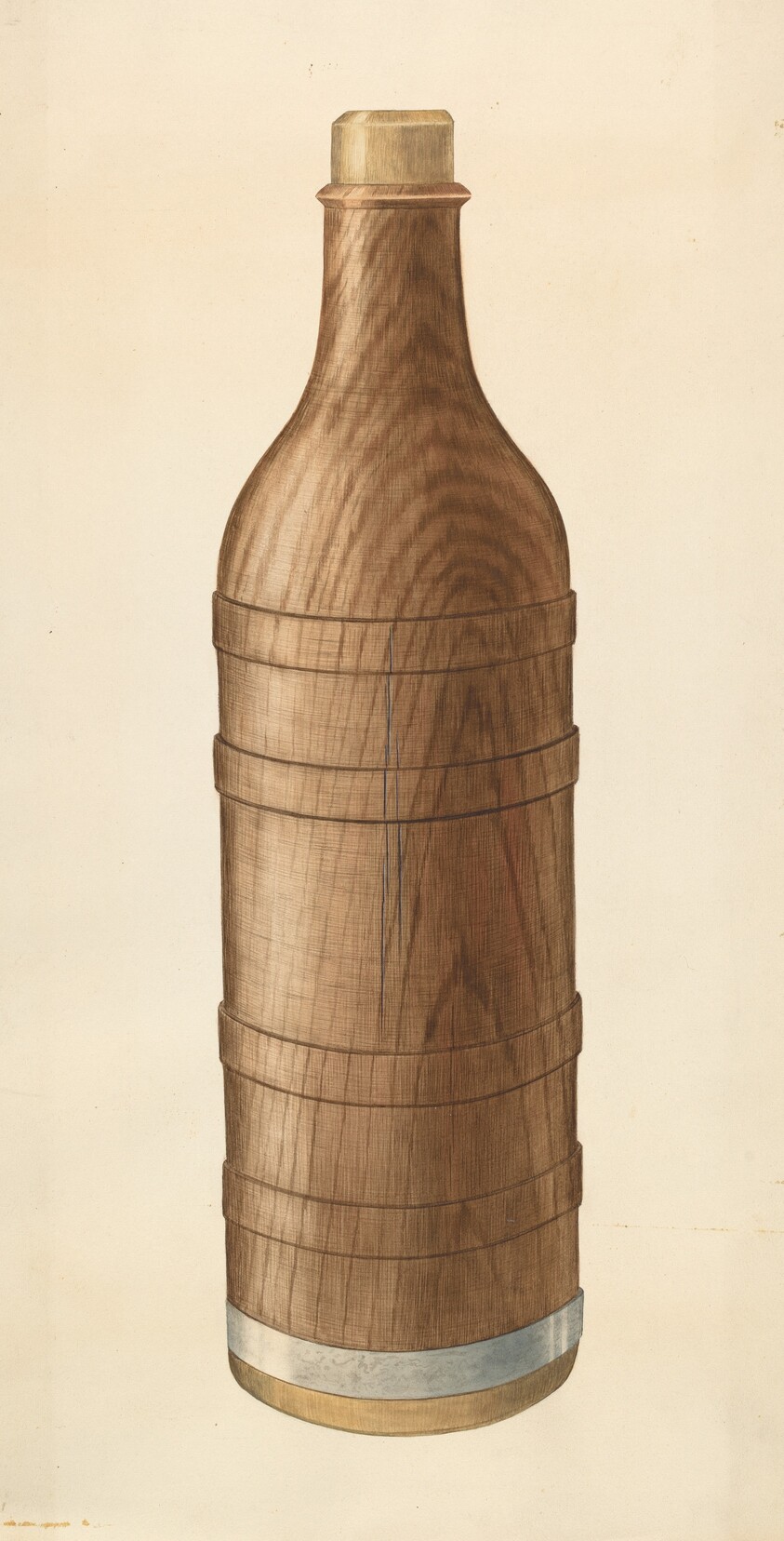 Wooden Wine Bottle