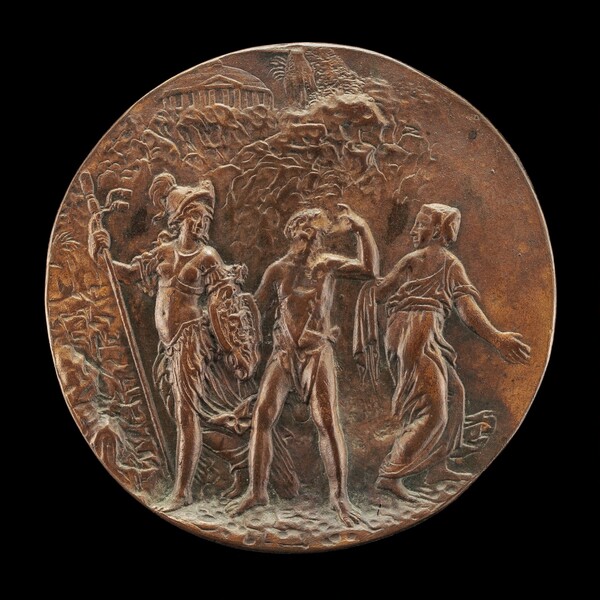 Minerva, Hercules, and Vice [reverse]