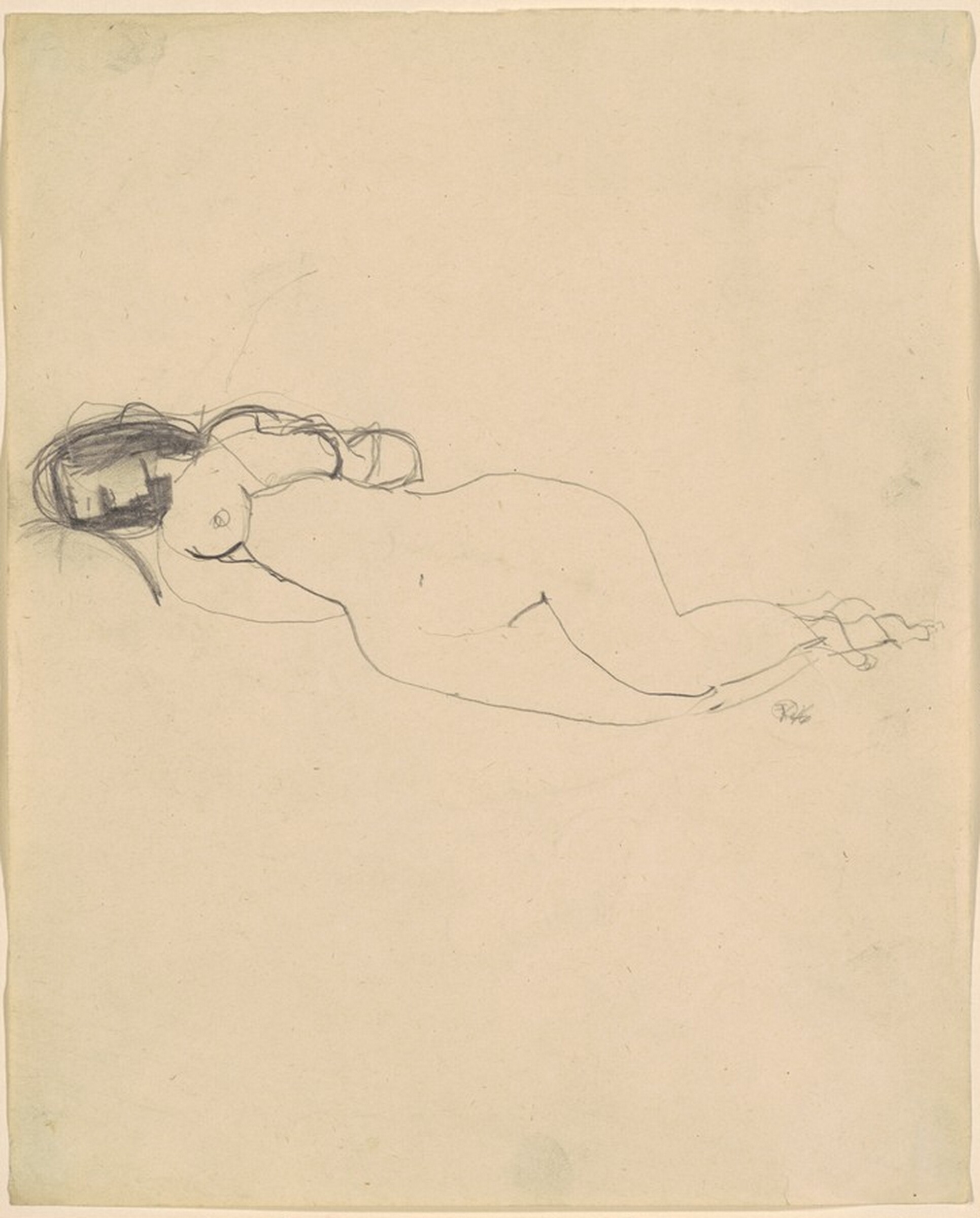 Reclining Nude, Franz Kline, 1946