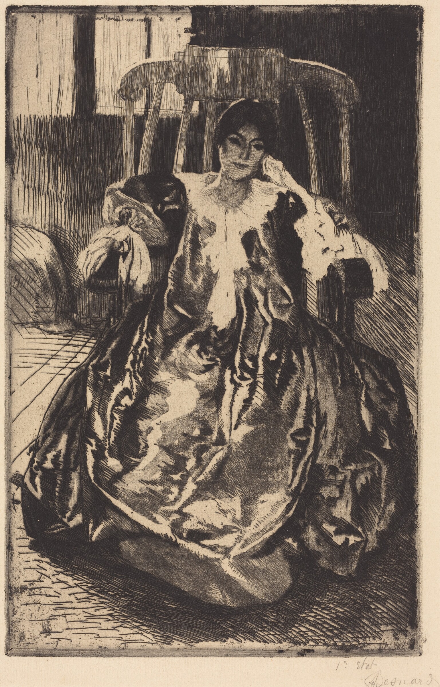 The Silk Gown (La robe de soie), Albert Besnard, 1887