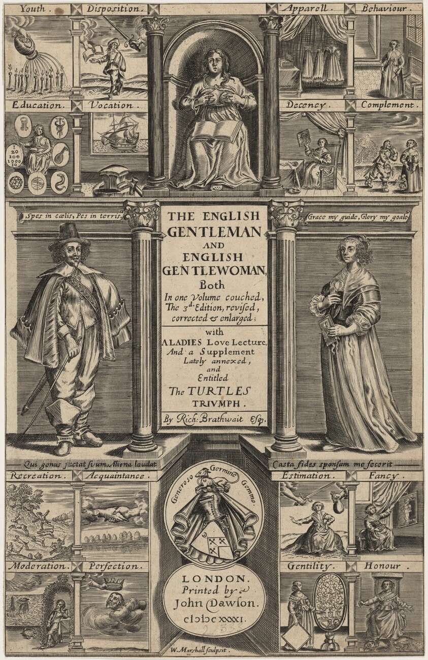 Title page to Richard Brathwait, English Gentleman and English Gentlewoman