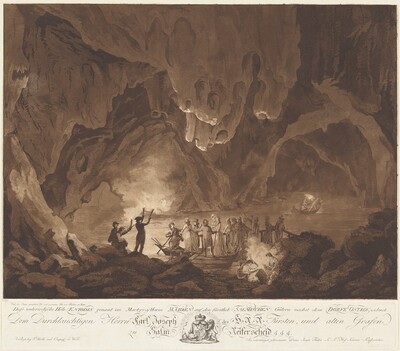 Boating Party in an Underground Cave