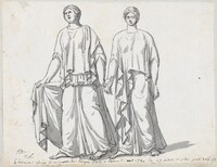 Two of the Three Graces, from San Giovanni Laterano, Jacques-Louis David, 1775/80