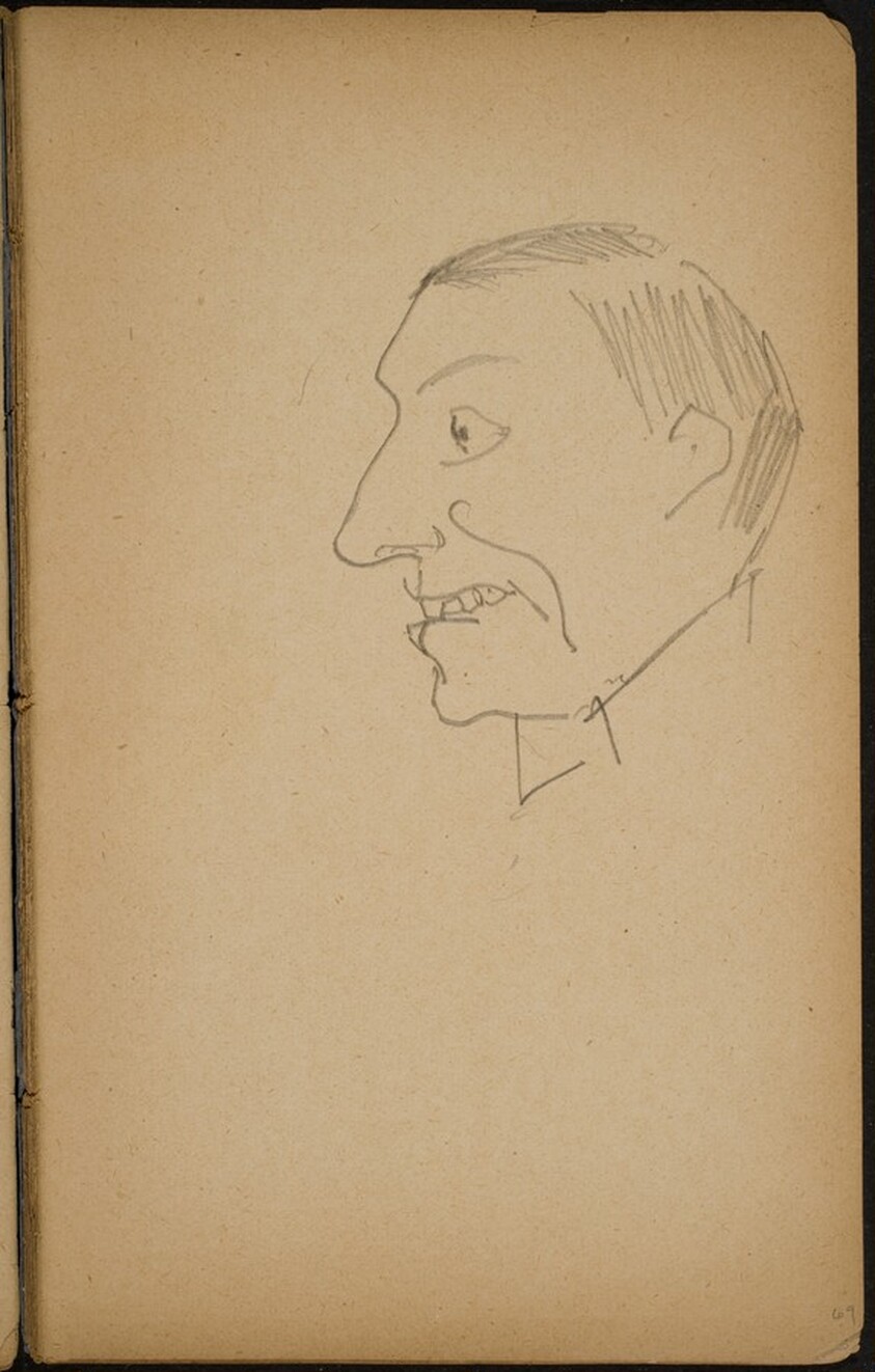 Männliche Bildnisstudie (Male Portrait Study) [p. 69]