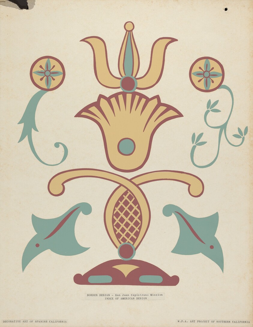 San Juan Capistrano Mission Border Design from the portfolio "Decorative Art of Spanish California"