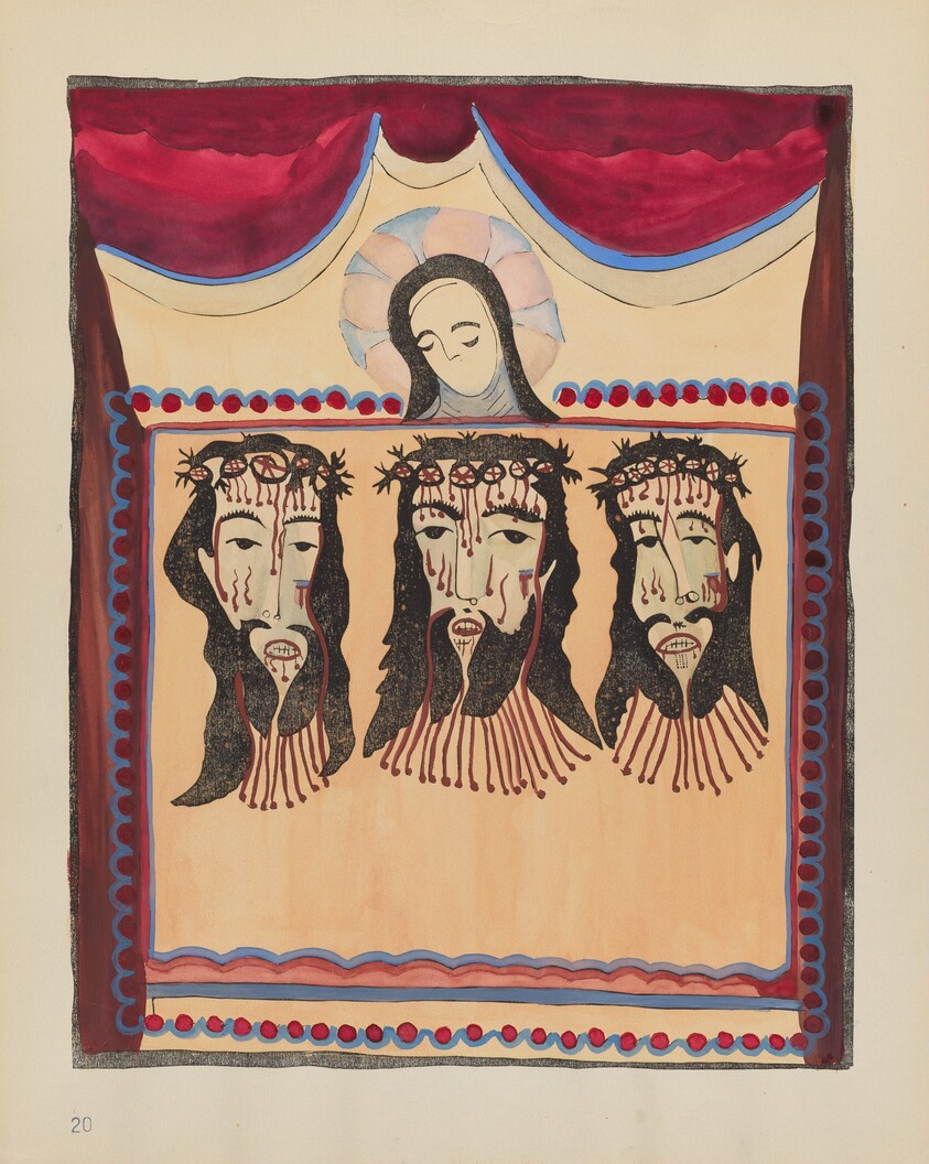 Plate 20 (Variant): Saint Veronica: From Portfolio "Spanish Colonial Designs of New Mexico"