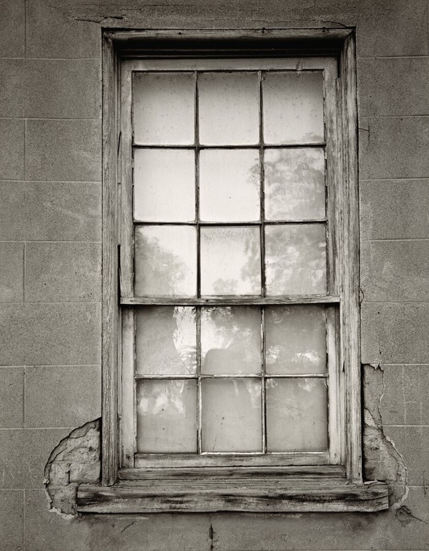 Self-portrait in window, Saint George, Utah