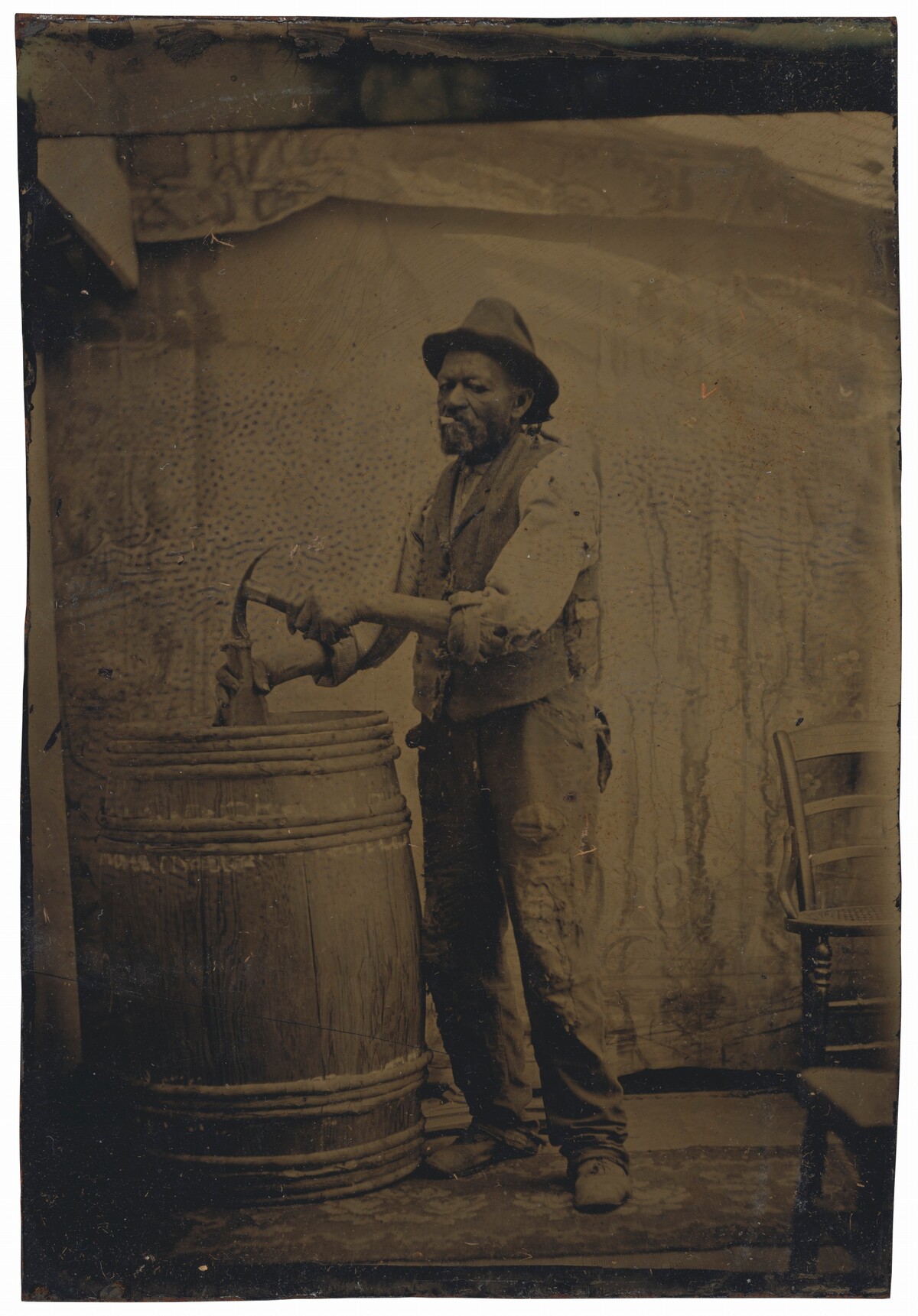 Portrait of a Man with a Barrel