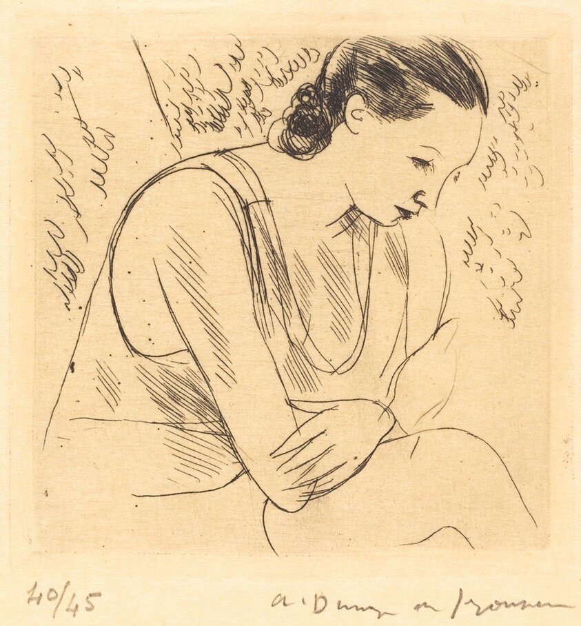 Fernande with Arms Crossed, Small Plate (Fernande les mains croisees (petite planche)