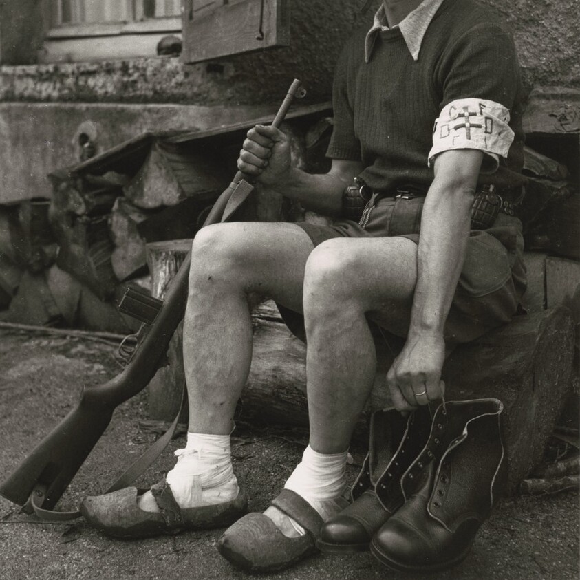 WWII, August 1944, Shoes Dropped by Allies Behind the Front Line to Fighting