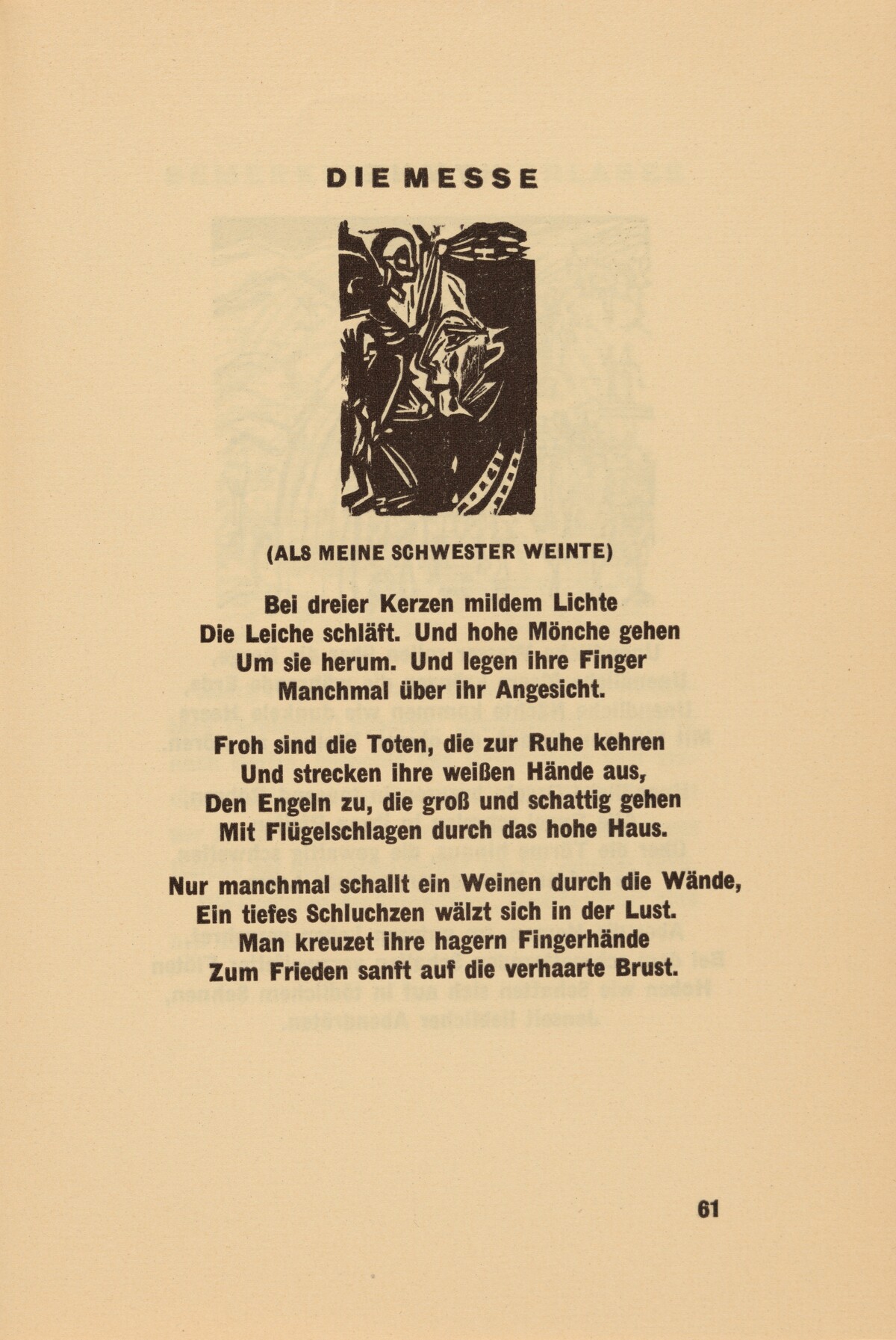 Die Messe (The Mass) (headpiece, page 61) from Georg Heym: Umbra Vitae (Georg Heym: The Shadow of Life)
