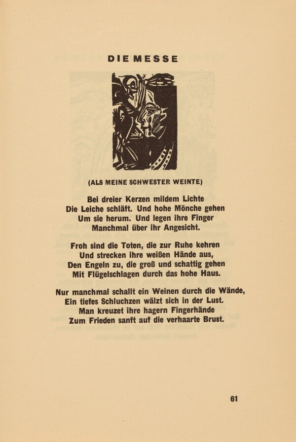 Die Messe (The Mass) (headpiece, page 61) from Georg Heym: Umbra Vitae (Georg Heym: The Shadow of Life)