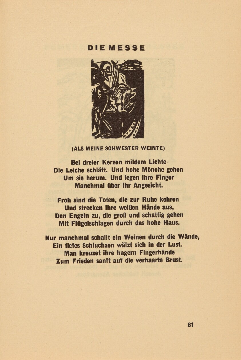 Die Messe (The Mass) (headpiece, page 61) from Georg Heym: Umbra Vitae (Georg Heym: The Shadow of Life)
