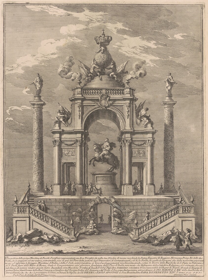 The Prima Macchina for the Chinea of 1751: Triumphal Arch for Roger I of Sicily
