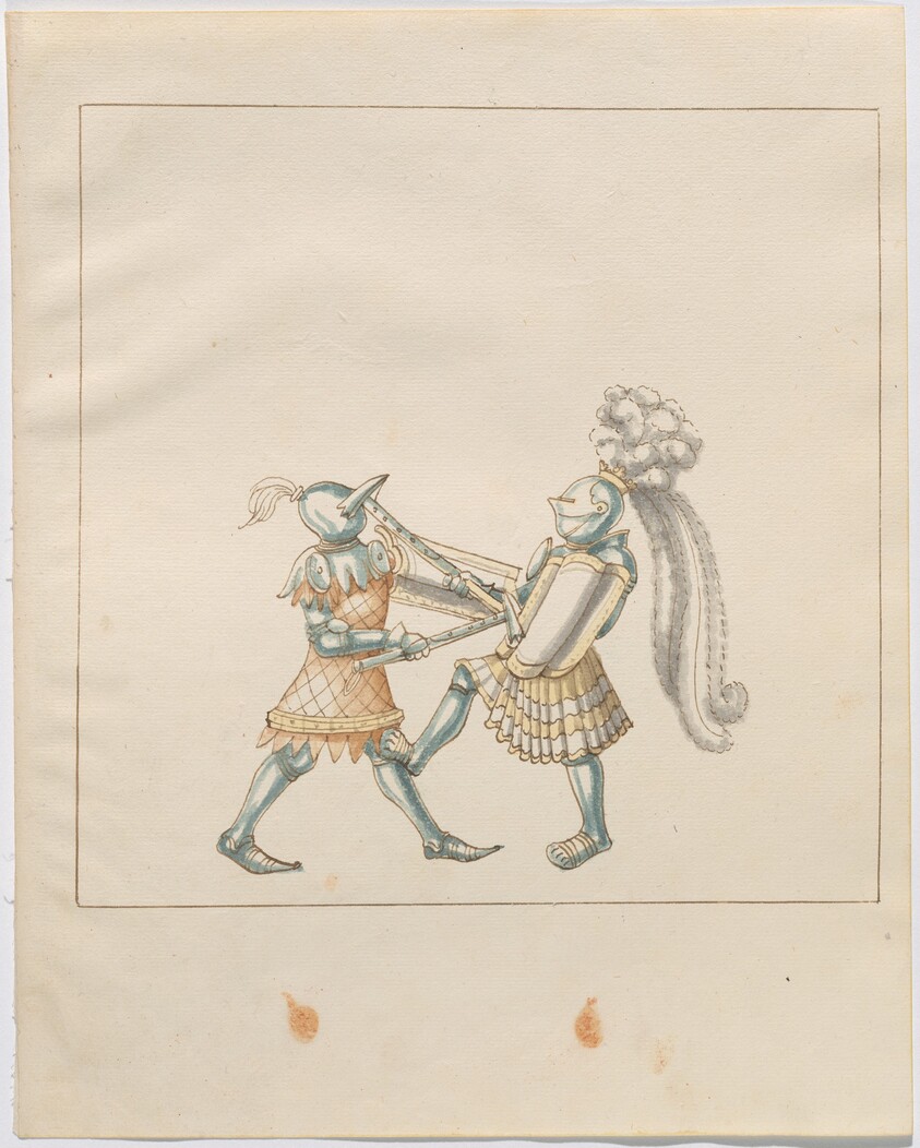 Foot Combat with War Hammers and Tartsche Shields