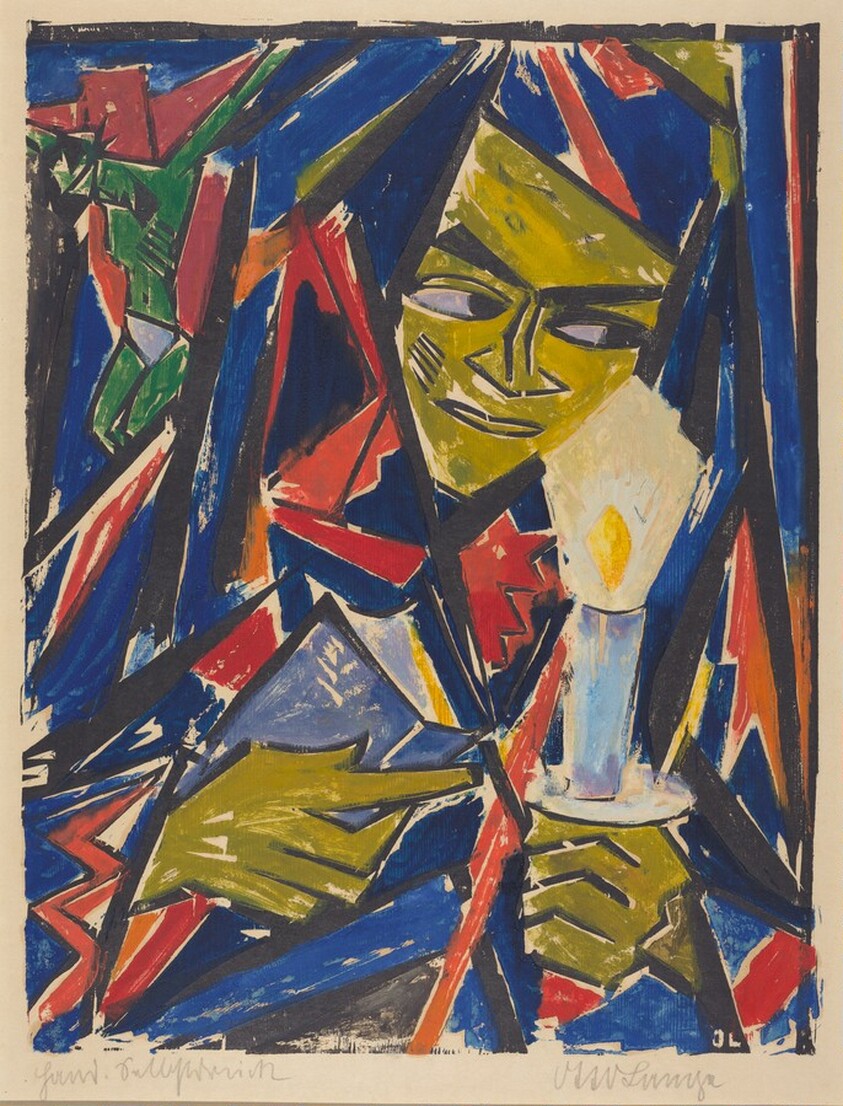 Churchgoer with a Light