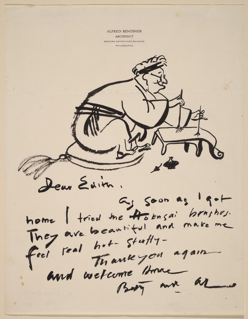 The Artist  (drawn on a letter to Mrs. Lessing J. Rosenwald)
