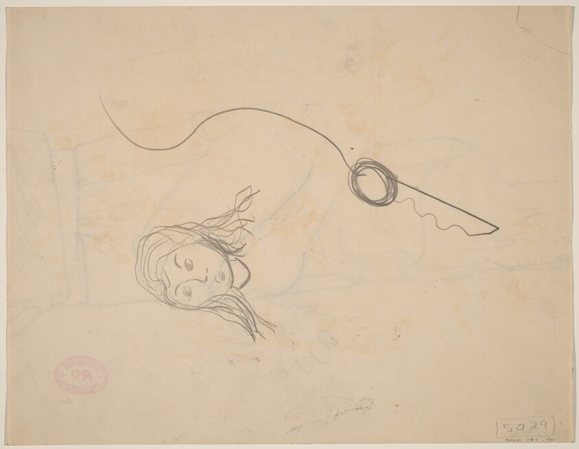 Untitled [head of a young woman] [verso]