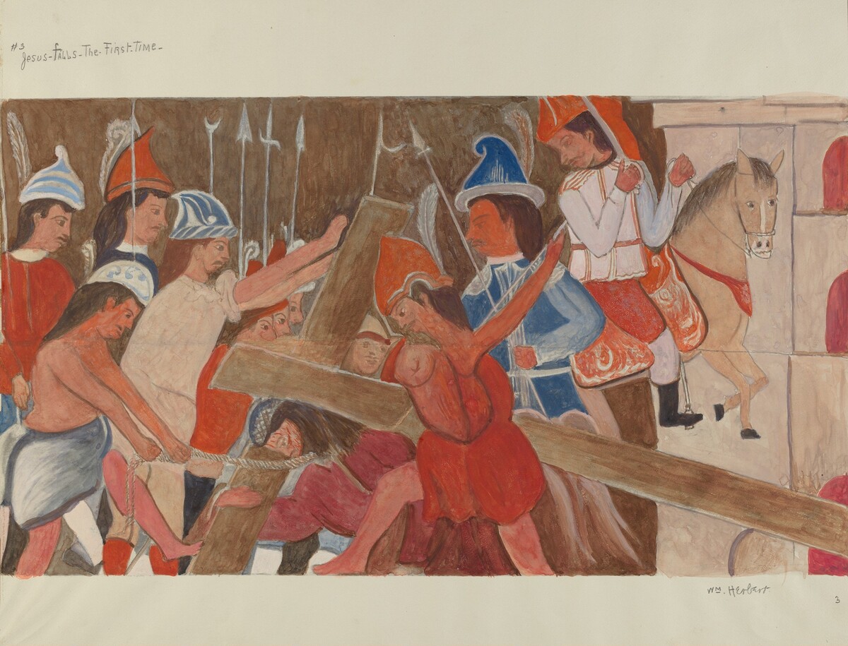 Station of the Cross No. 3: "Jesus Falls the First Time"