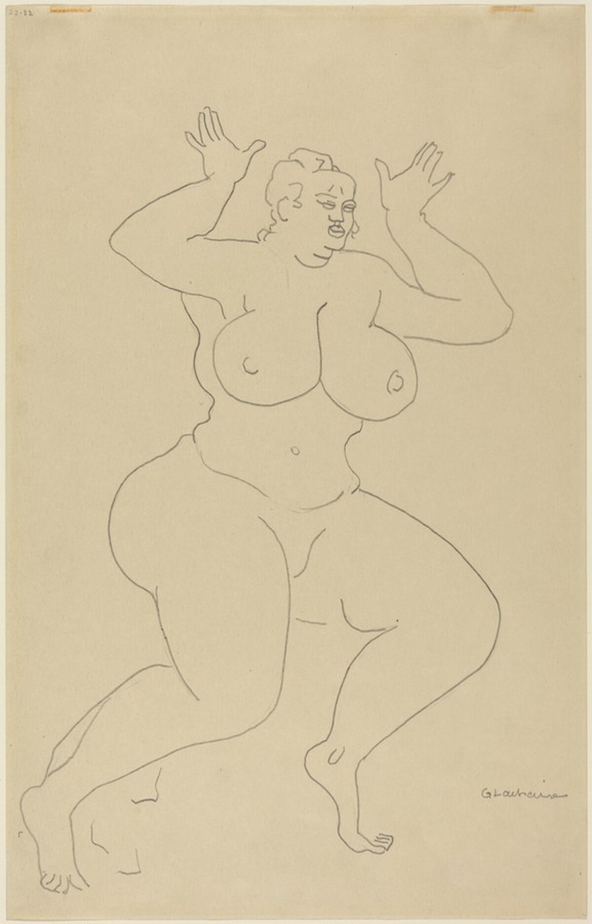 Nude with Her Hands Raised