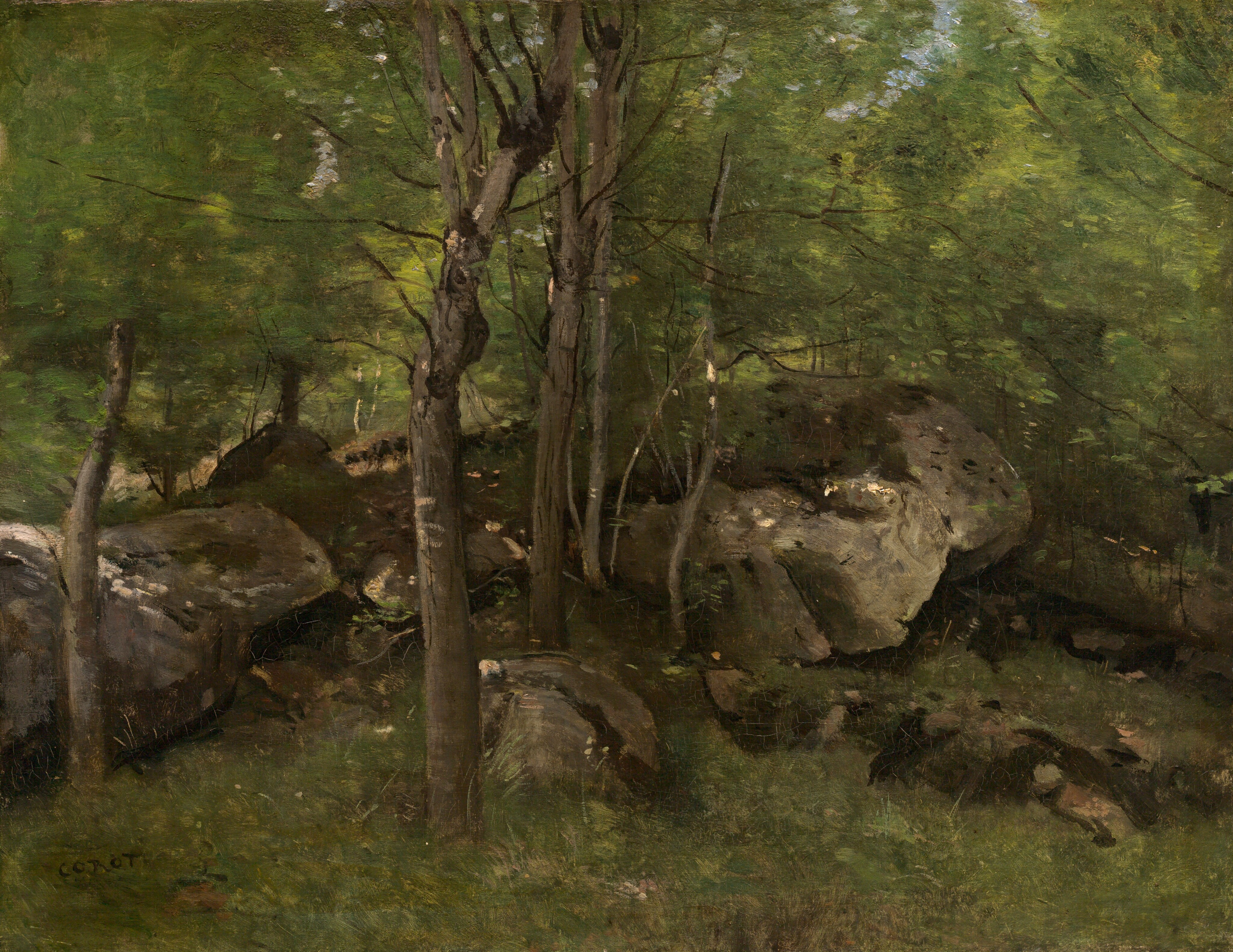 Forest of Fontainebleau by Jean-Baptiste-Camille Corot