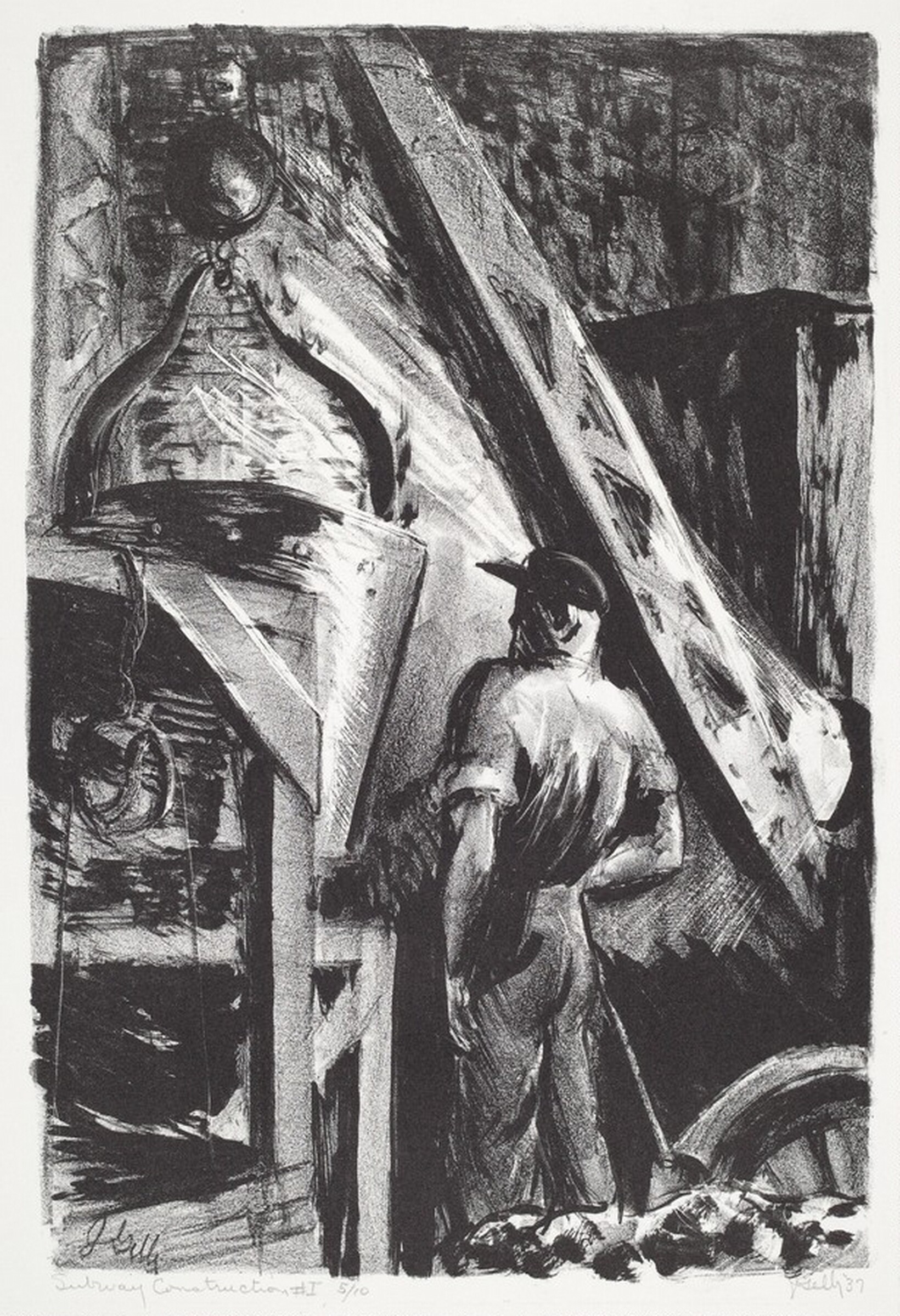 Subway Construction, No. I, Jan Gelb, 1937