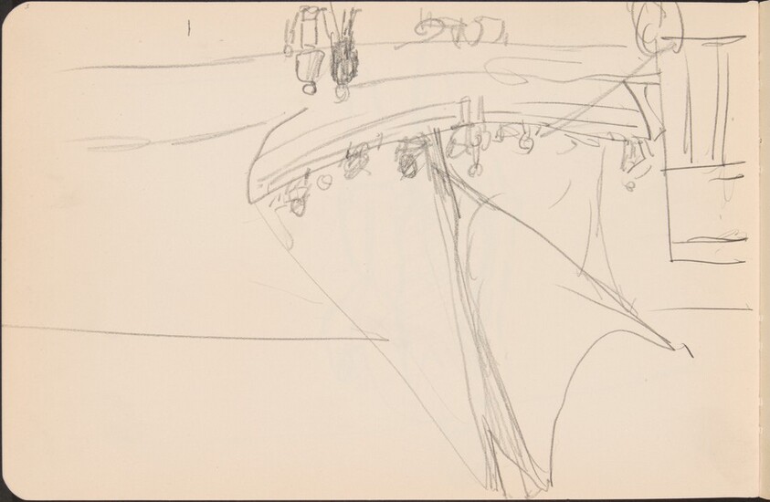 Anlegendes Segelboot und Uferpromenade (Sailboat arriving at Embankment) [p. 5]