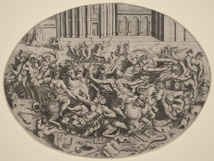 The Battle of the Amazons [recto]