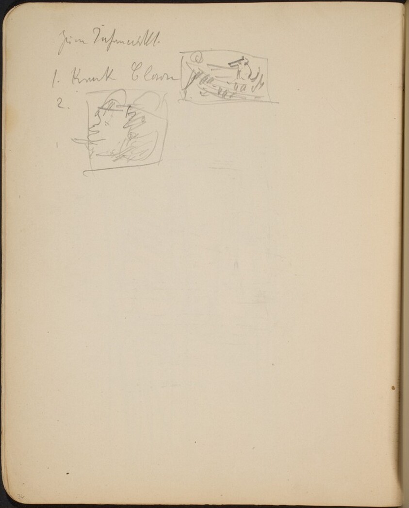 Zwei kleine Skizzen mit Bezeichnung  (Two Small Sketches) [p. 36]