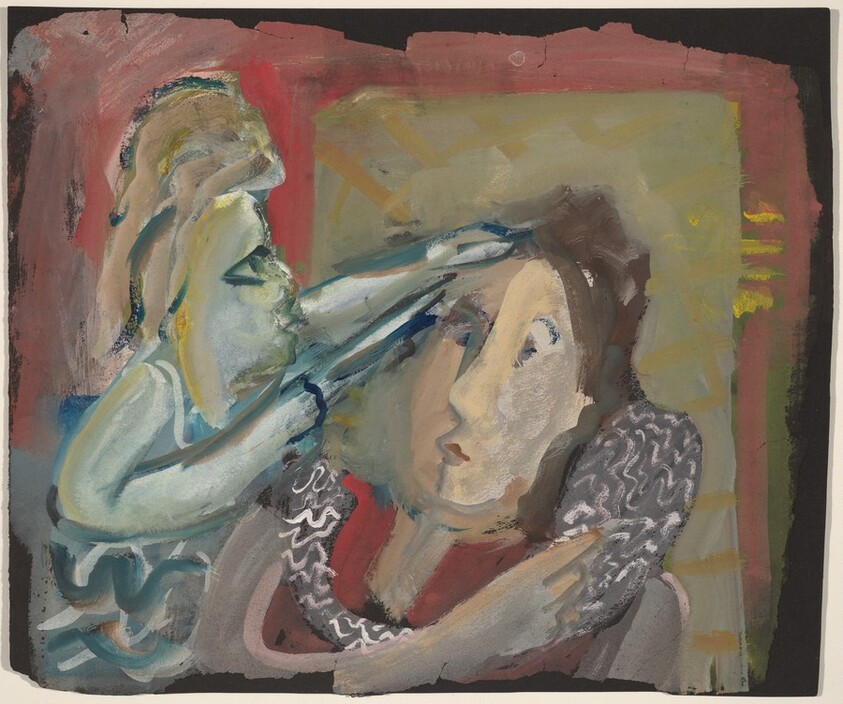 Woman Running Fingers Through the Hair of Another Woman