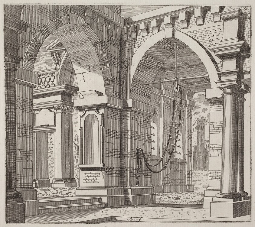 Architectural Fantasy with Arched Gateways