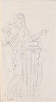 Statue of a Vestal Virgin, Hubert Robert, probably c. 1754/1765