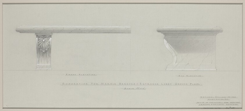 Suggestion for Marble Benches: Entrance Lobby, Ground Floor