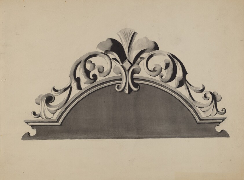 Half-canopy Carved Bed