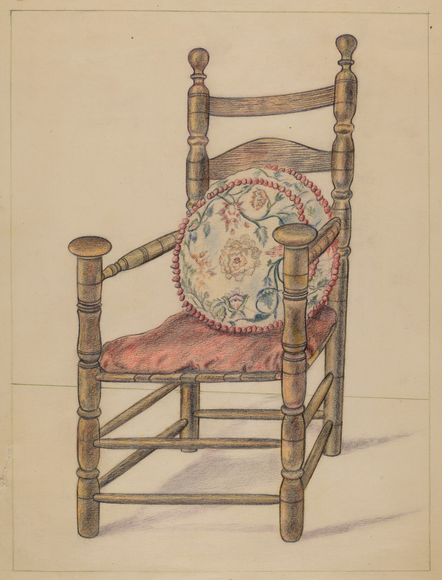 Slat-back Armchair, Alfred Nason, c. 1936