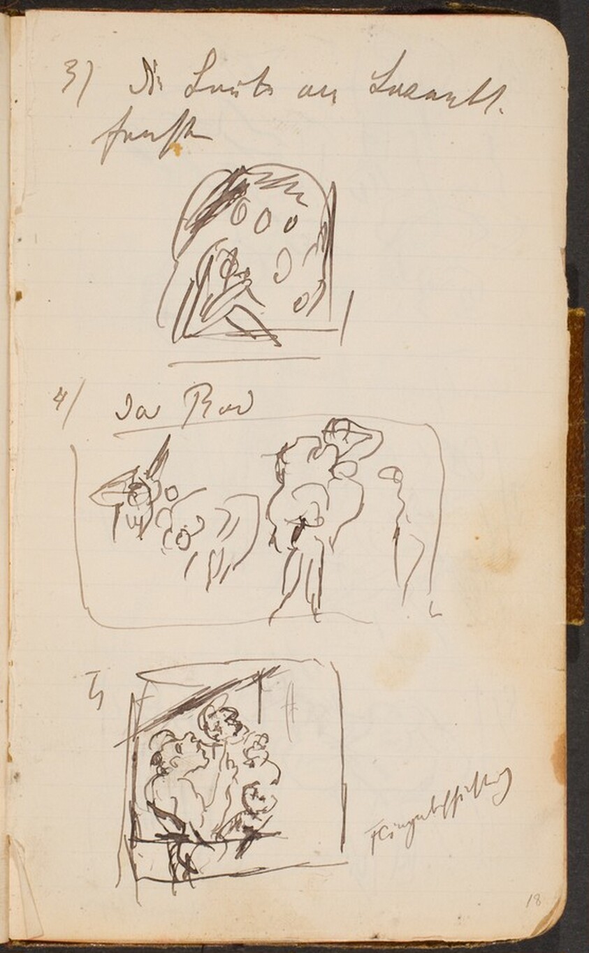 Drei Skizzen und Notizen (Three Sketches with Notations) [p. 18]